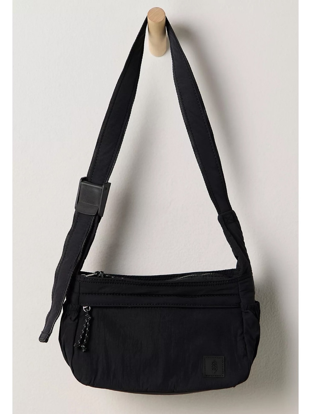 Free People Check It Crossbody Bag black